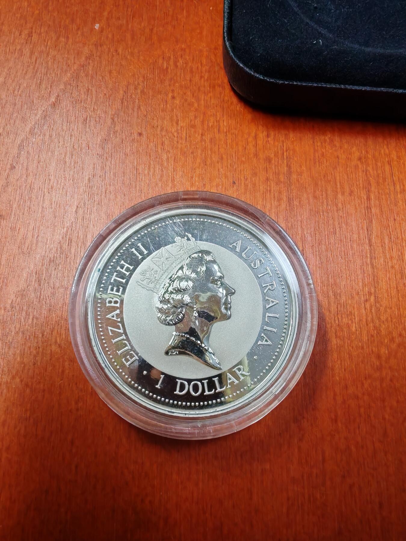 长老汇龙年精选第二十三场拍卖 1996澳大利亚笑翠鸟1元精制银币，盒证全，2500样币，密印巴塞尔市徽