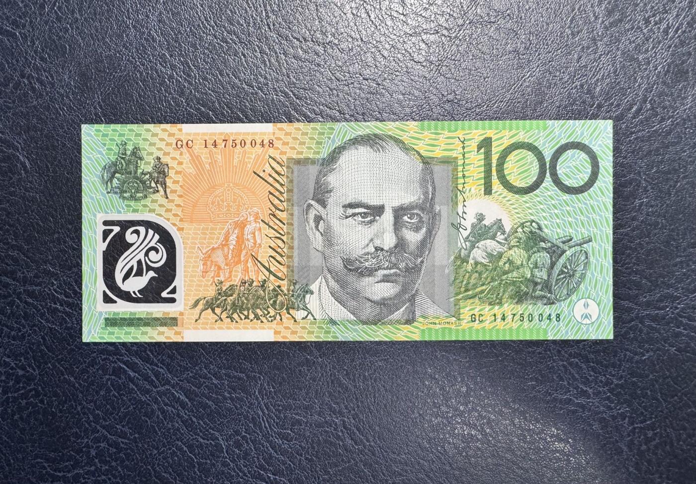 收藏联盟Quantum Auction 第369期拍卖  澳大利亚2014年100元 品相全新UNC 
