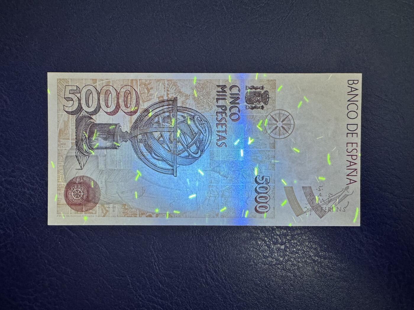 收藏联盟Quantum Auction 第369期拍卖  西班牙1992年5000比塞塔 品相全新UNC 
