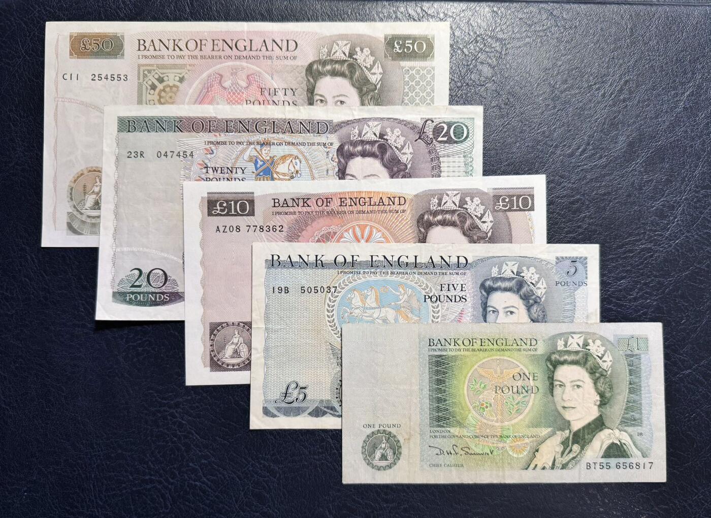 收藏联盟Quantum Auction 第369期拍卖  英国D序列1-50英镑一套 非全新 品相如图