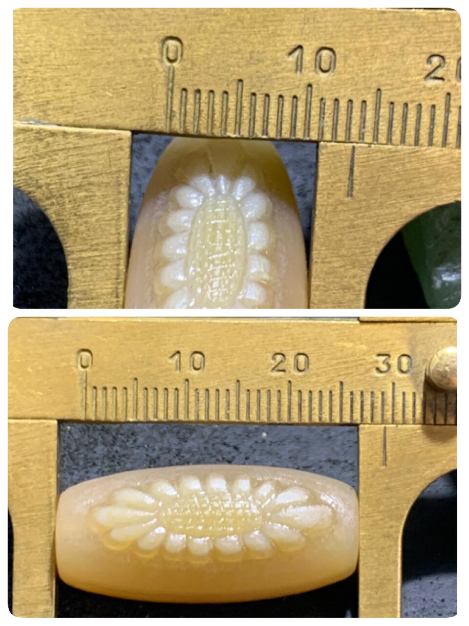 精美亚光高玉化千层纹缠丝玛瑙手工雕刻太阳花桶珠一颗，