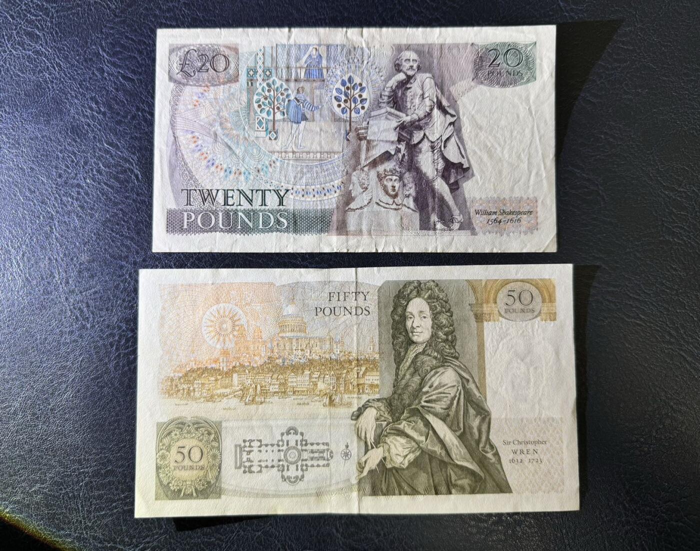 收藏联盟Quantum Auction 第369期拍卖  英国D序列1-50英镑一套 非全新 品相如图