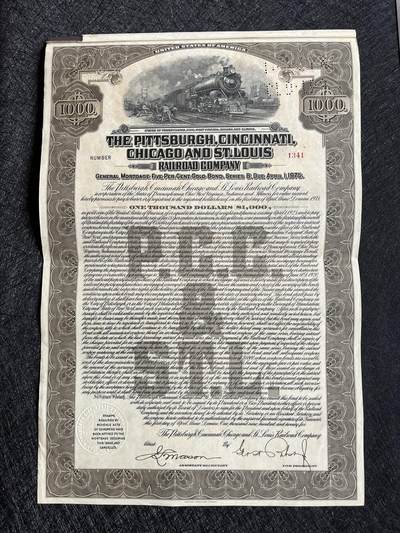 1925年匹兹堡铁路公司股票 1925年匹兹堡铁路公司股票
