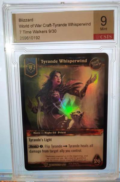 魔兽世界WOWTCG对战收藏卡 - 9分英雄美版闪卡：泰兰德·语风