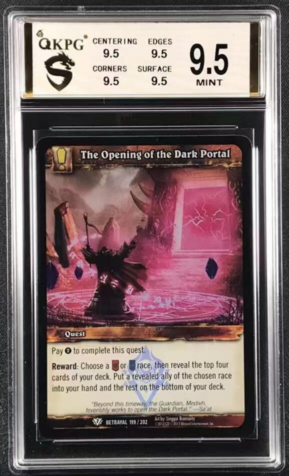 魔兽世界WOWTCG对战收藏卡 9.5分，英文闪卡探索：开启黑暗之门