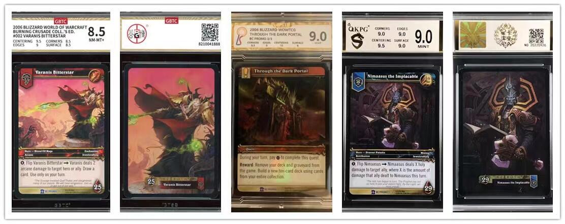 魔兽世界WOWTCG对战收藏卡 套卡出美版绝版闪卡血精灵王子瓦拉尼斯苦星，黑暗之门，德莱尼主教不屈不挠的尼玛阿苏斯