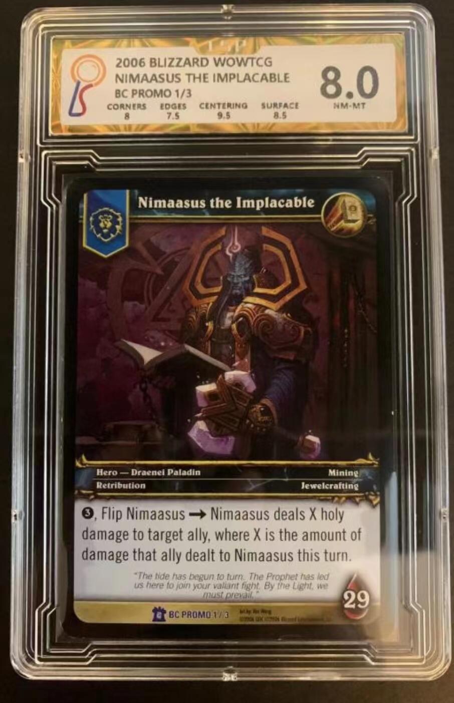 魔兽世界WOWTCG对战收藏卡 套卡出美版绝版闪卡血精灵王子瓦拉尼斯苦星，黑暗之门，德莱尼主教不屈不挠的尼玛阿苏斯