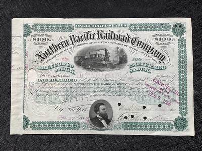 1887年北太平洋铁路公司股票 - 1887年北太平洋铁路公司股票