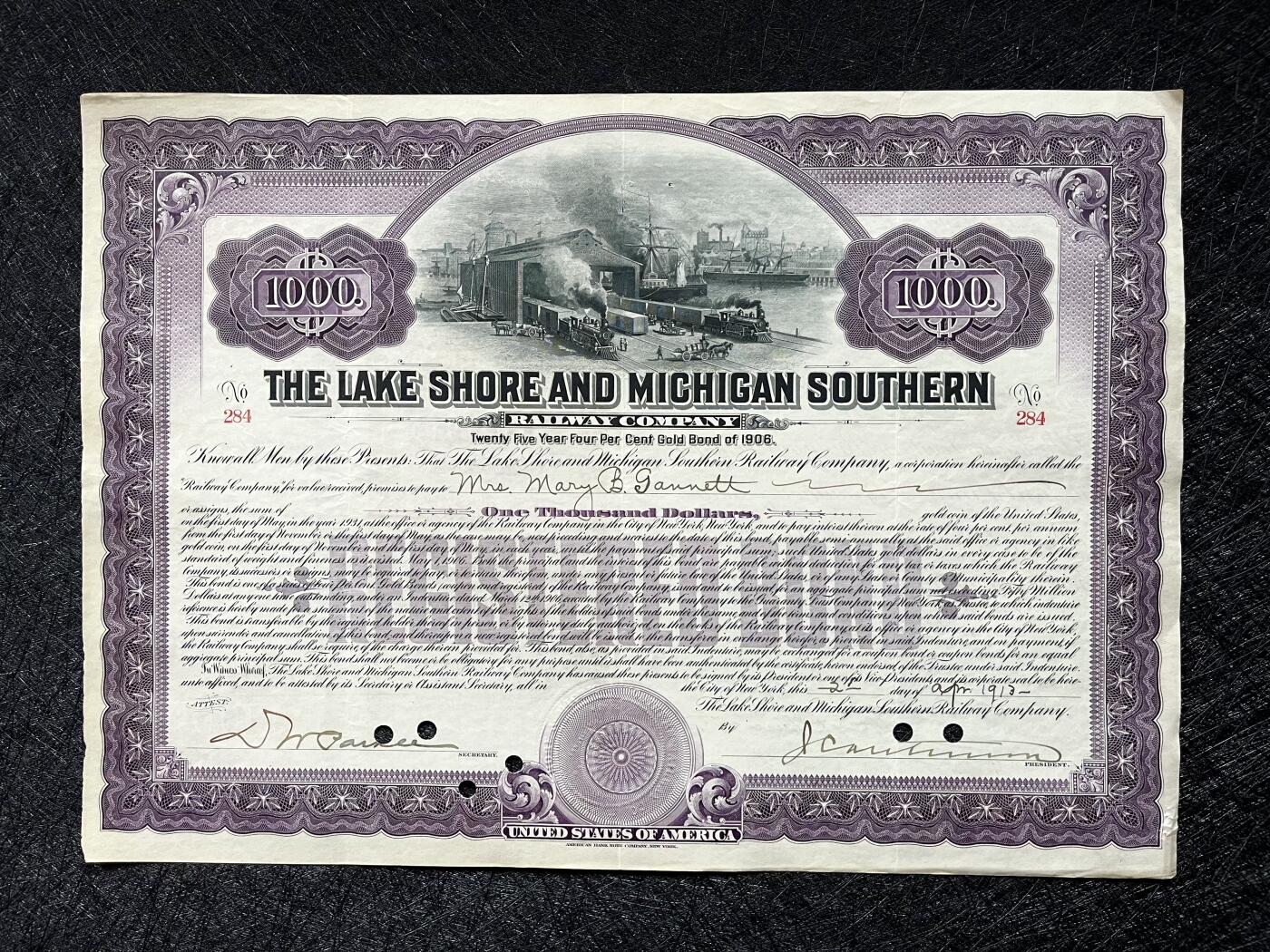 1902年南方铁路公司股票