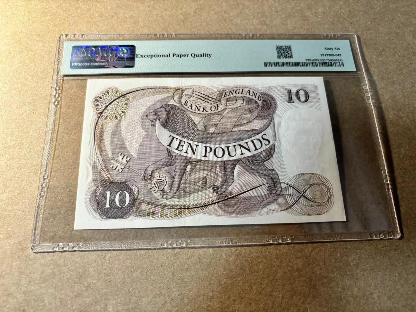 【Blue Auction】✨世界纸币精拍第529期【精】 英国 C序列 1964-66年10镑 PMG66EPQ  