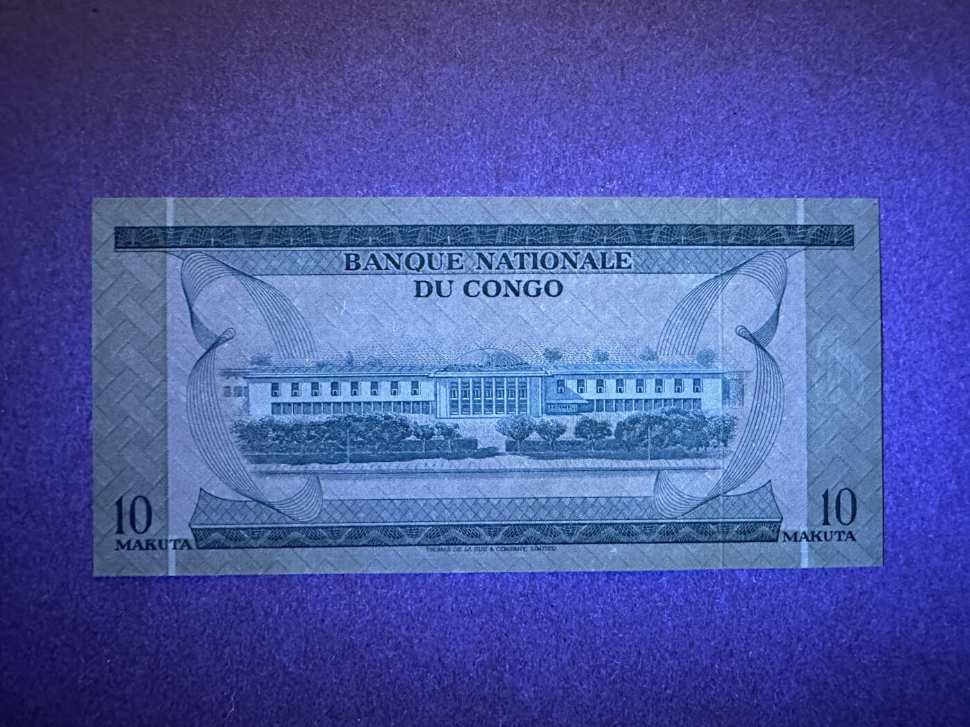 《张总收藏》163期-周日外币百拍精品场 民主刚果10马库塔 UNC 1967年老版本