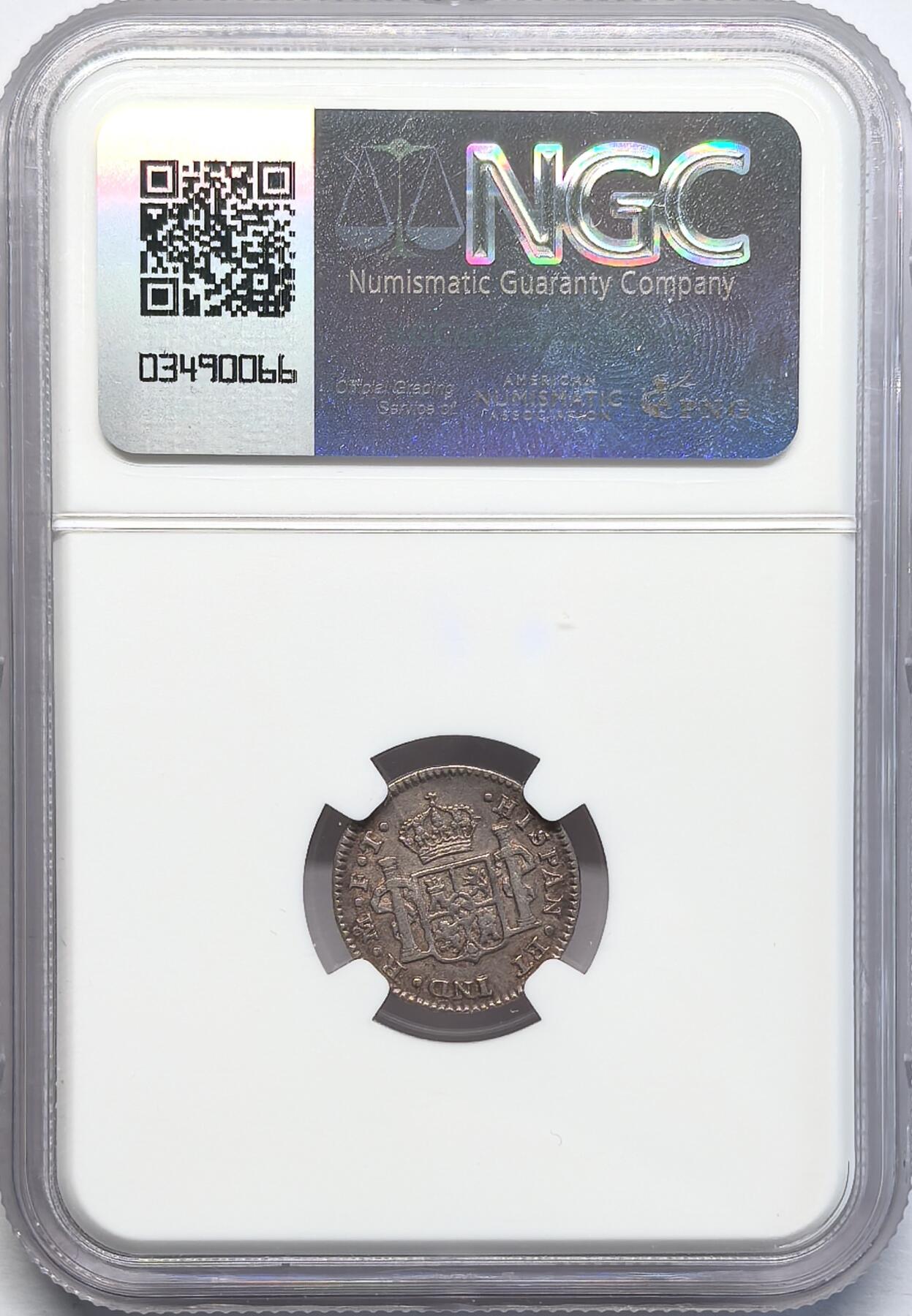 凡希社世界钱币微拍第二百八十一期 1802MO墨西哥卡四Real银辅币NGC-XF45