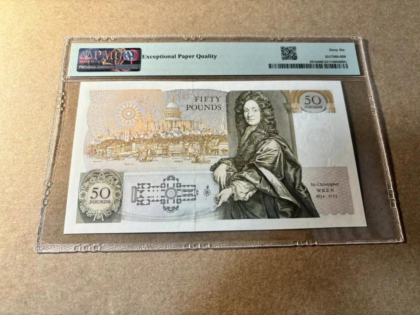 【Blue Auction】✨世界纸币精拍第529期【精】 【b版】英国 D序列 1988-91年50镑 PMG66EPQ  