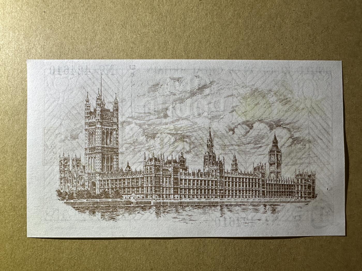 《张总收藏》163期-周日外币百拍精品场 英格兰1镑 UNC- 1923年国库券 有一处针孔