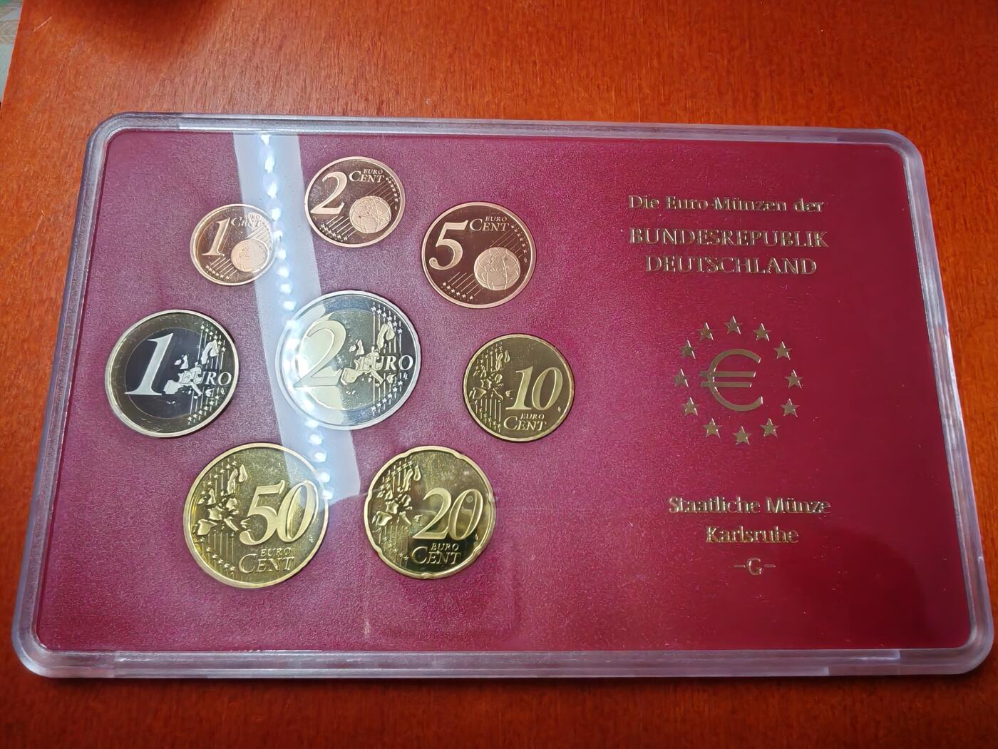 长老汇龙年精选第二十五场拍卖 2004G德国欧元8枚精制套装，含外纸，完美品相