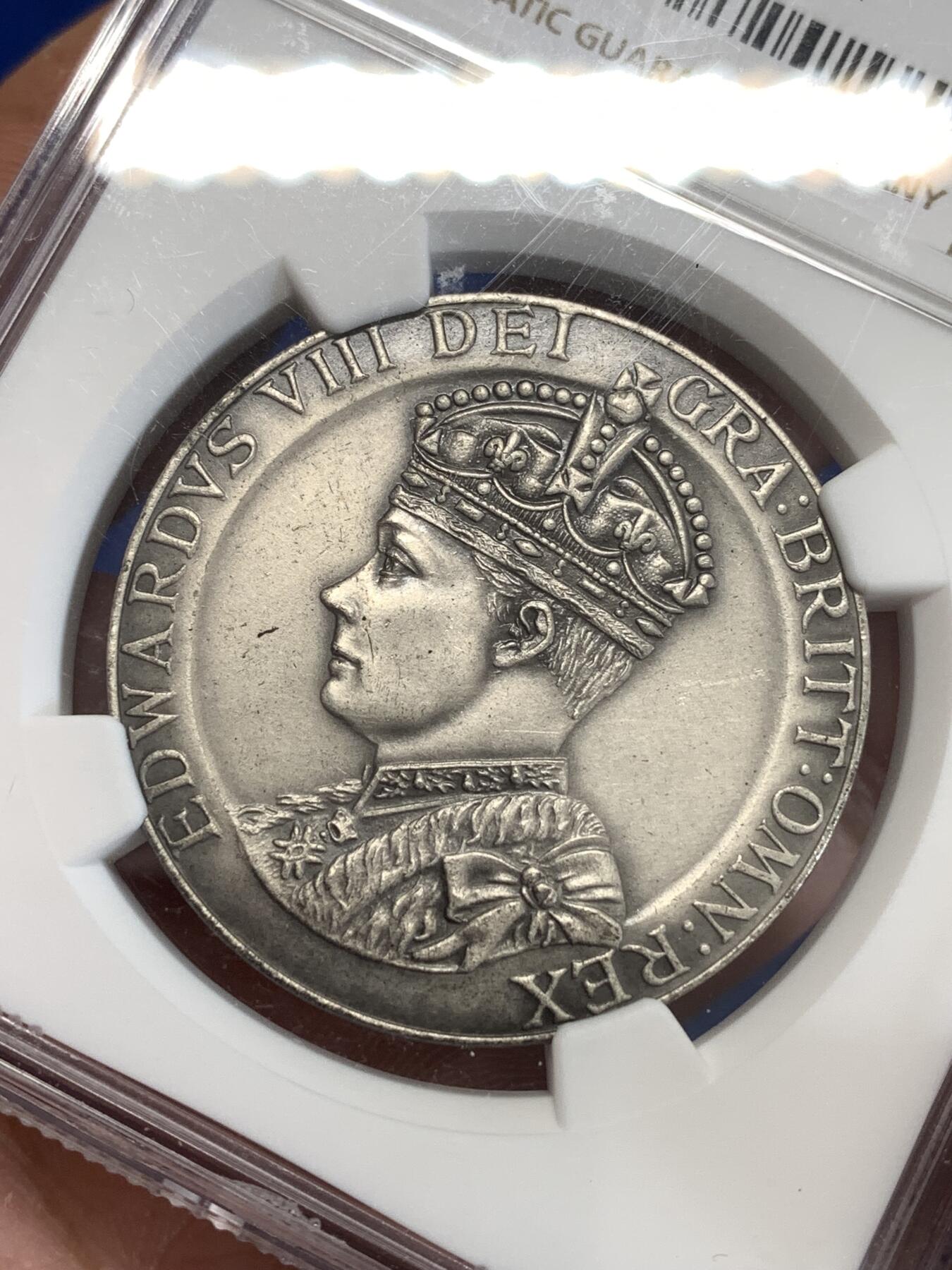 《竞宝斋》第298场- 周日，周一  2场连拍 （全场包邮） NGC MS64 英国爱德华八世登基纪念银章