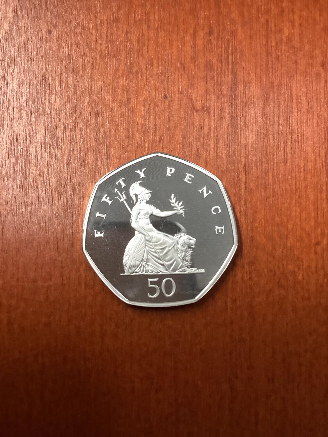 长老汇龙年精选第二十五场拍卖 1997英国不列颠女神50便士精制加厚银币