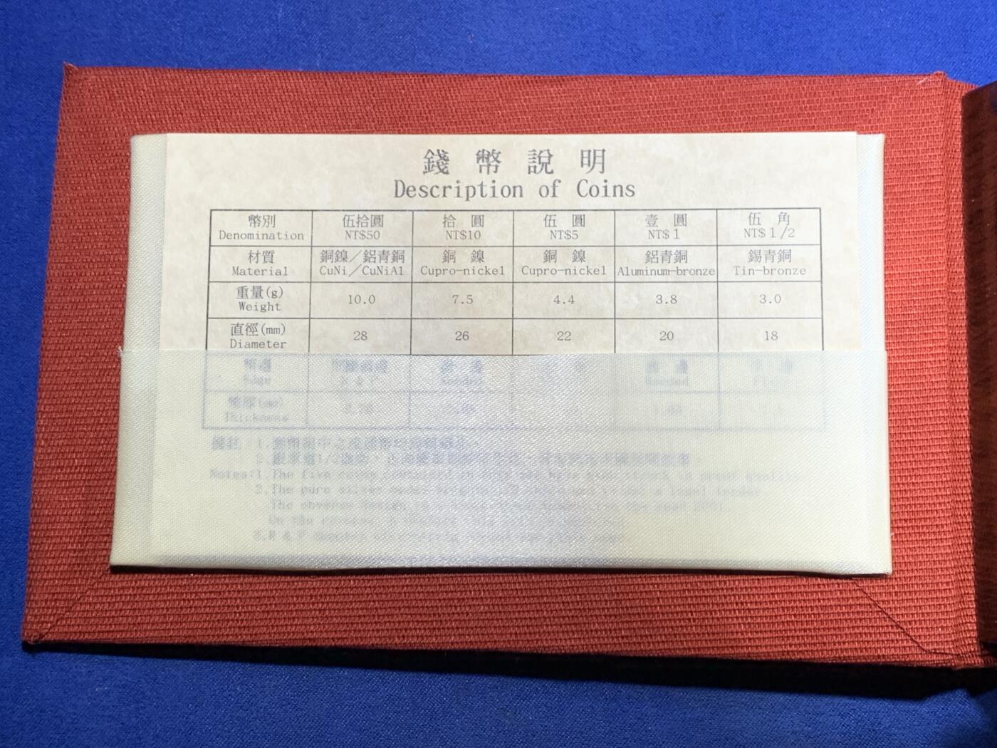 《竞宝斋》第298场- 周日，周一  2场连拍 （全场包邮） 台湾省民国九十年第一轮蛇年精致套币含二分之一盎司大银章 以及精致莫那鲁道纪念币