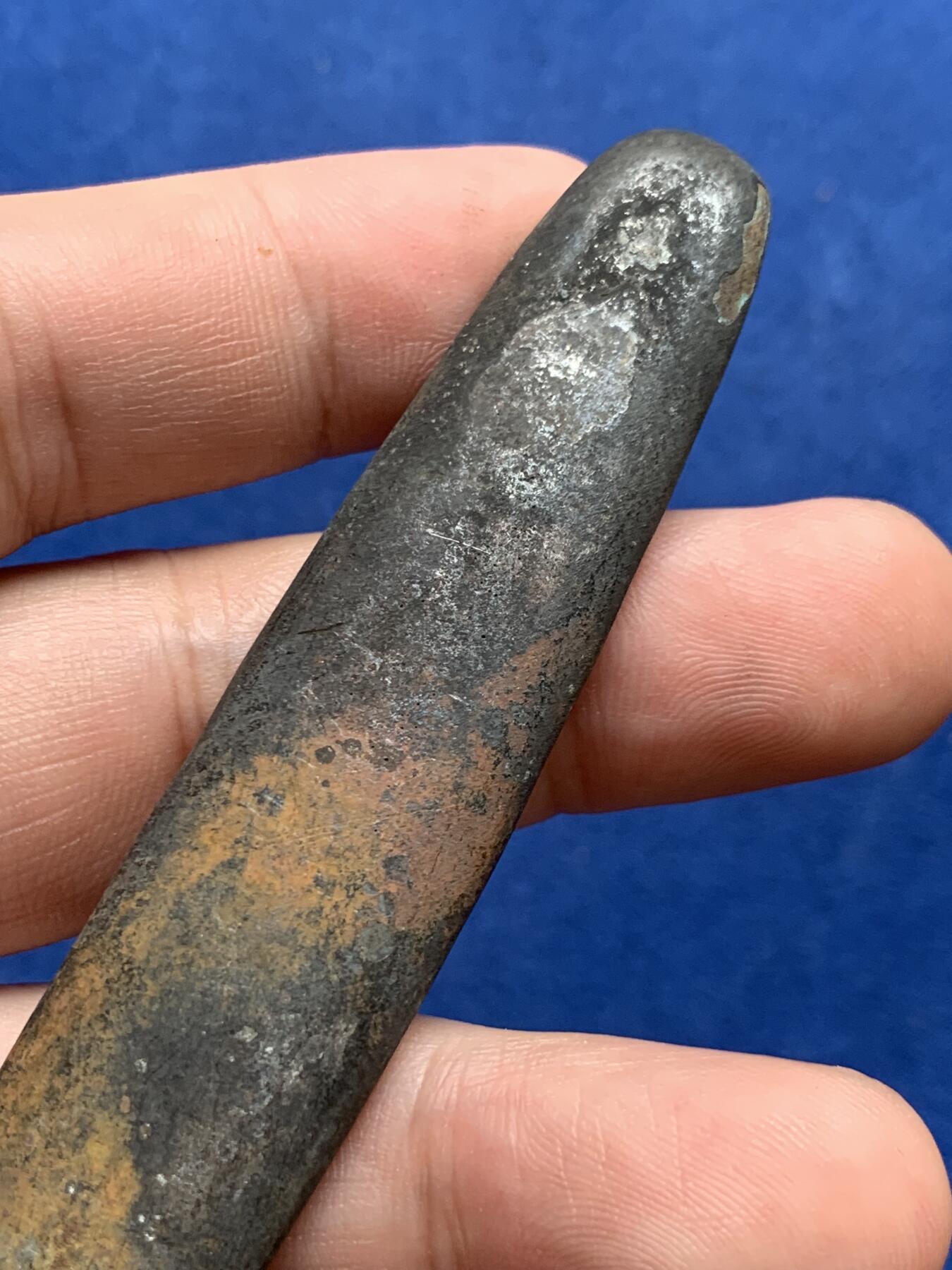 《竞宝斋》第298场- 周日，周一  2场连拍 （全场包邮） 泰国 暹罗国 素可泰王朝 大型虎舌铜条 元末明初 400年历史 重量61.4克