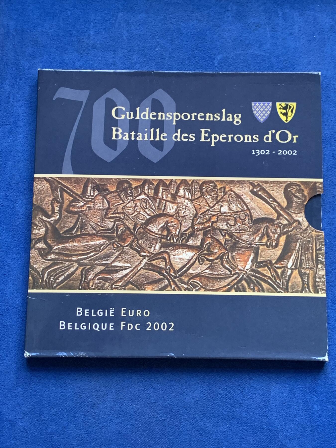 《竞宝斋》第299场- 周日，周一  2场连拍 （全场包邮） 2002年比利时套币 带一枚章