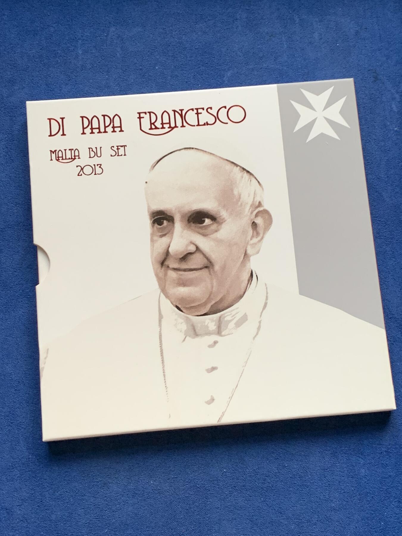 《竞宝斋》第299场- 周日，周一  2场连拍 （全场包邮） 马耳他2013年教皇官方套币 含一枚彩色纪念章