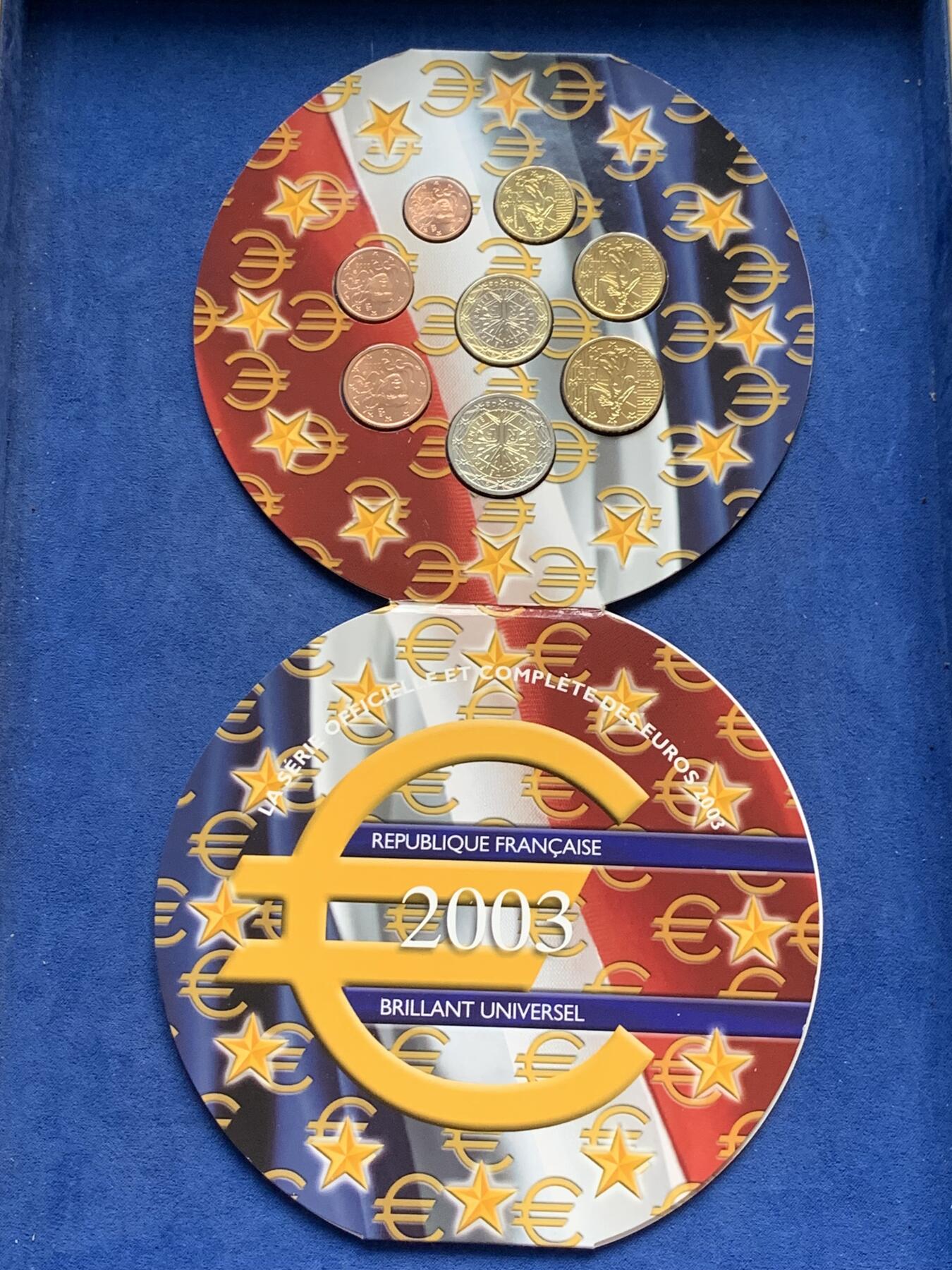 《竞宝斋》第299场- 周日，周一  2场连拍 （全场包邮） 法国2003年欧元卡册