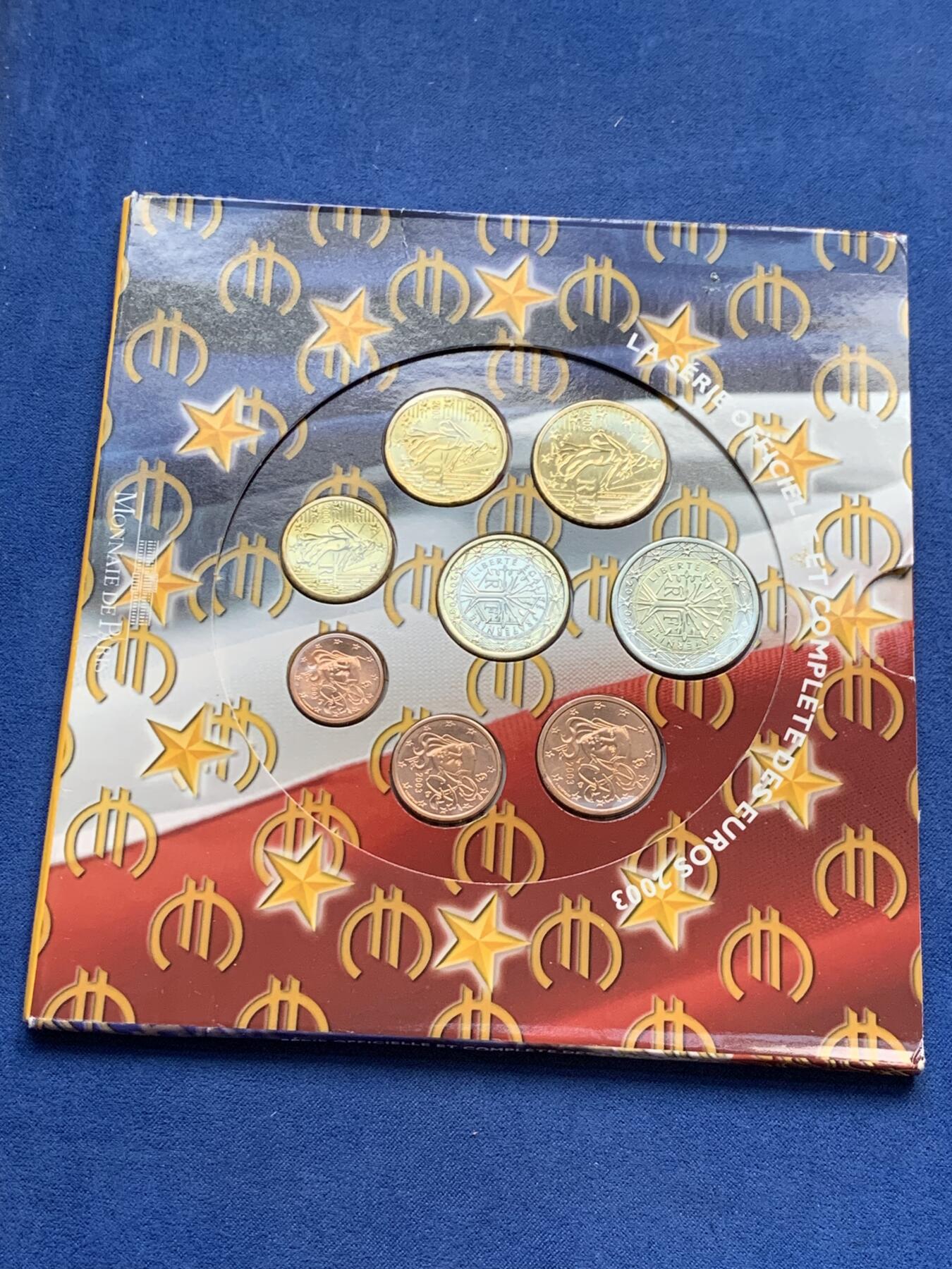 《竞宝斋》第299场- 周日，周一  2场连拍 （全场包邮） 法国2003年欧元卡册