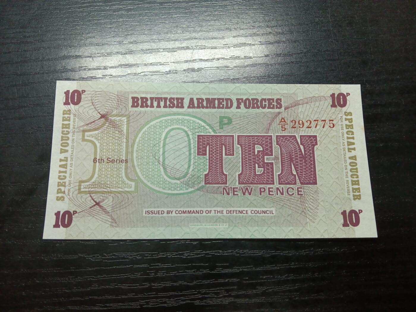 博彦收藏9月29日19:30 钱币专场 英国军票10 pence UNC