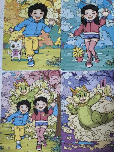 卡牌限时006专场 小花瓣 龙龙友友四张肤感卡