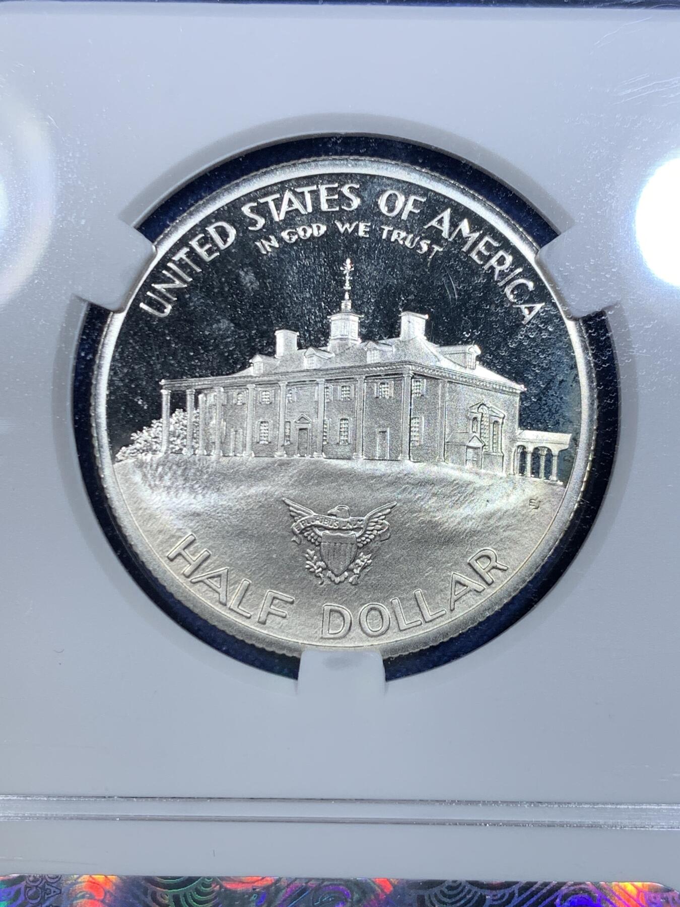 《竞宝斋》第299场- 周日，周一  2场连拍 （全场包邮） ACG PF68 1982年美国华盛顿诞辰250周年精质银币 绝美好品