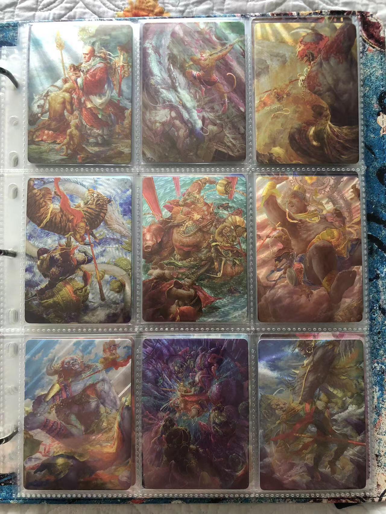 卡牌限时006专场 徐子晖，齐天+唐武士，众筹粗闪大卡，52全套，含镇墓兽贰卡，九宫拼图卡，卡头一张。