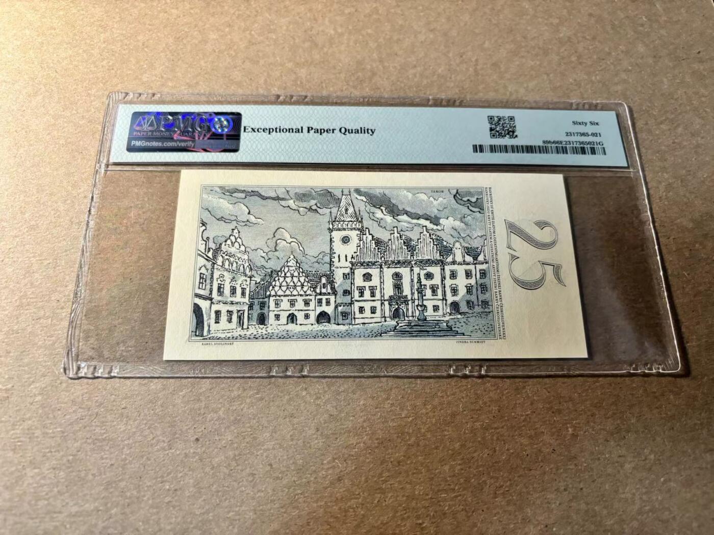 【Blue Auction】✨世界纸币精拍第530期【精】 【无47】捷斯 1958年25克朗  PMG66EPQ 