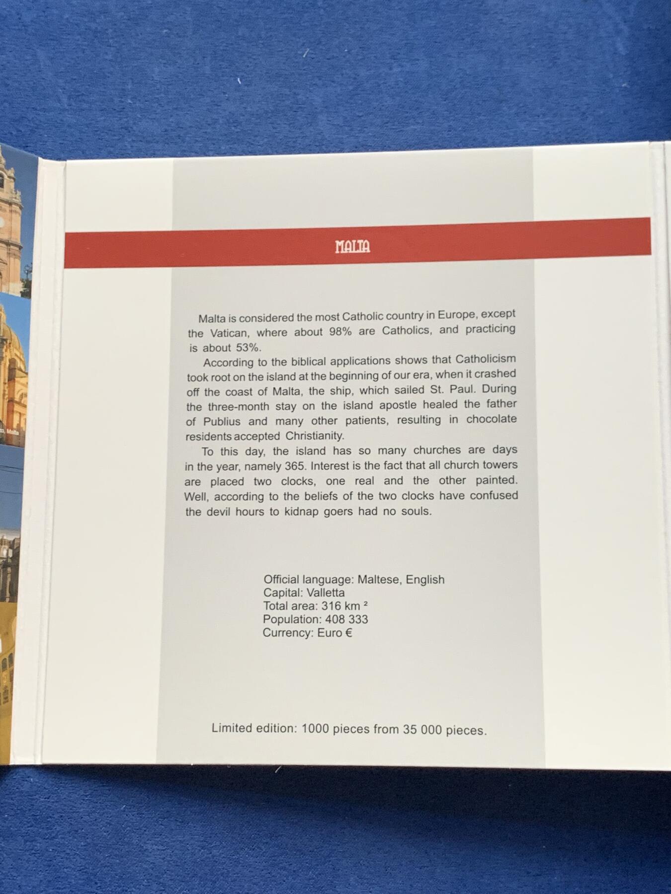 《竞宝斋》第299场- 周日，周一  2场连拍 （全场包邮） 马耳他2013年教皇官方套币 含一枚彩色纪念章