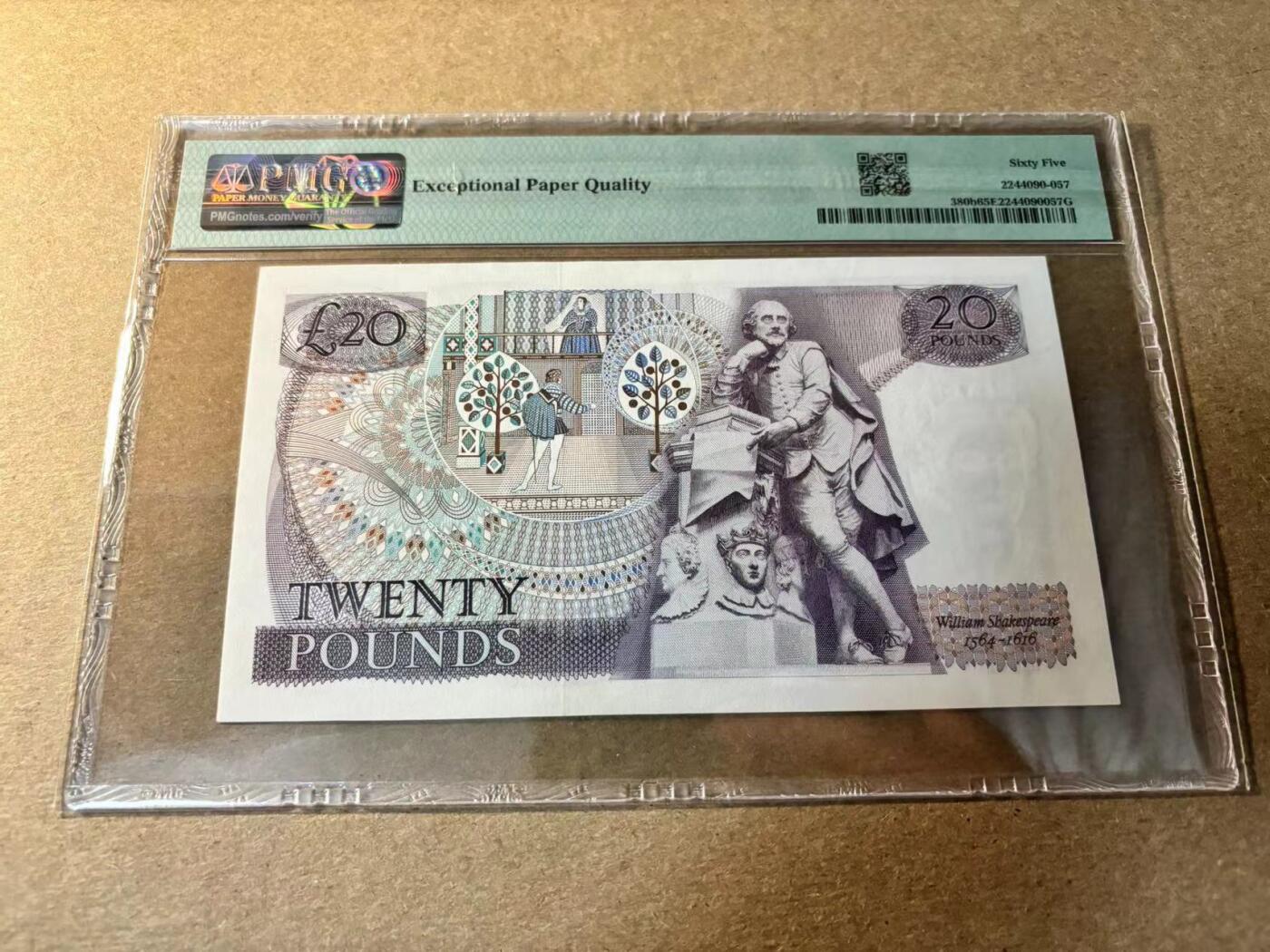 【Blue Auction】✨世界纸币精拍第530期【精】 英国 D序列 1970-80年20镑 PMG65EPQ  