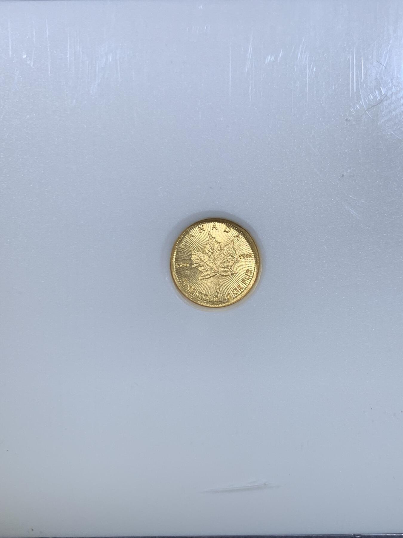 《竞宝斋》第299场- 周日，周一  2场连拍 （全场包邮） NGC MS70 加拿大2016年枫叶50分金币 1克9999金