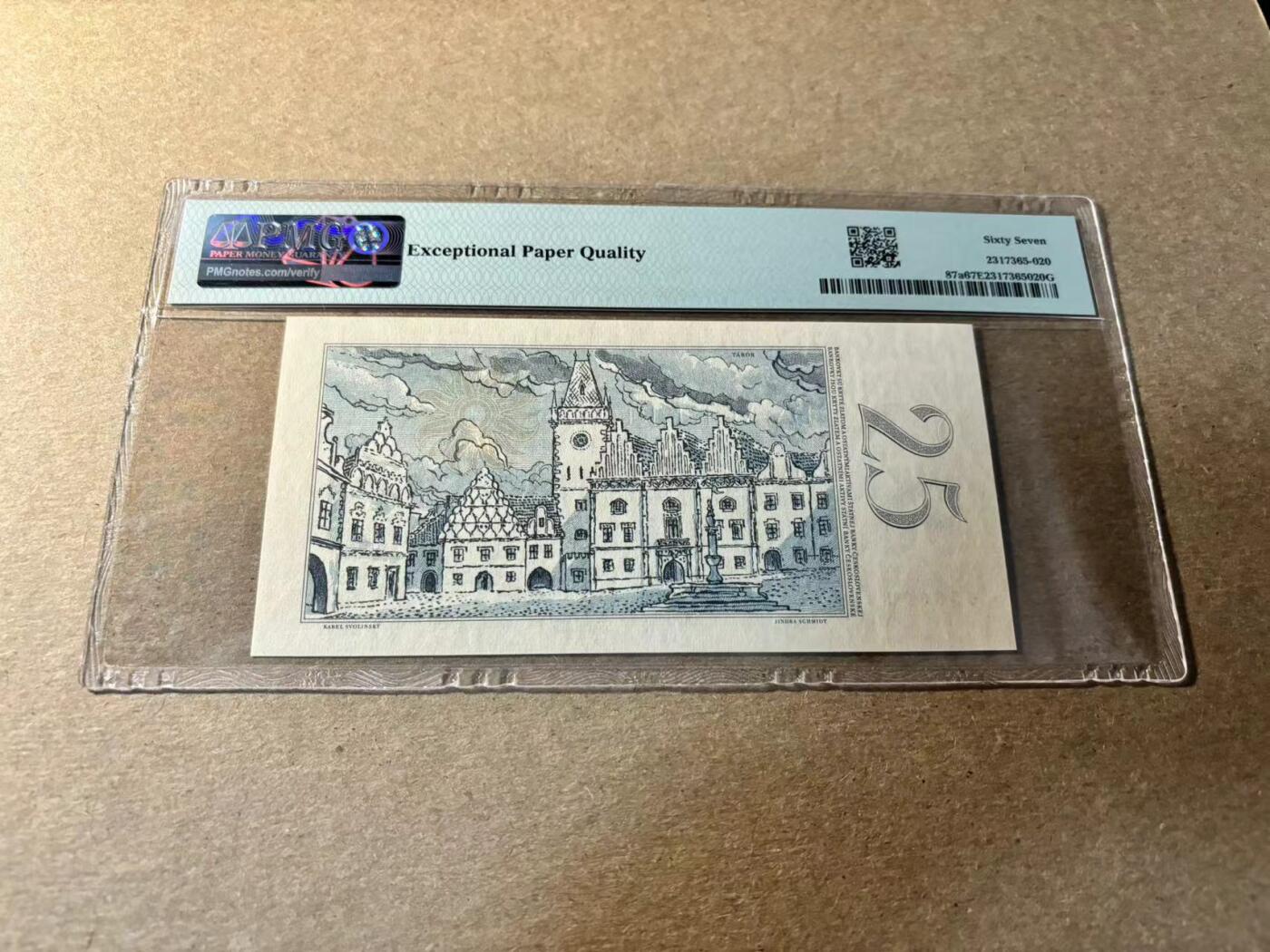 【Blue Auction】✨世界纸币精拍第530期【精】 【无47】捷斯 1958年25克朗 PMG67EPQ 高分