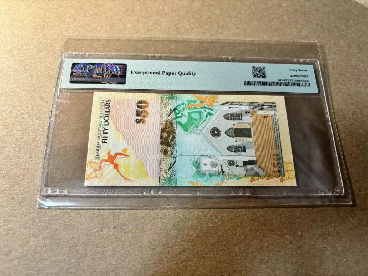 【Blue Auction】✨世界纸币精拍第530期【精】 【A/1冠】百慕大 2009年50元 PMG67EPQ 高分