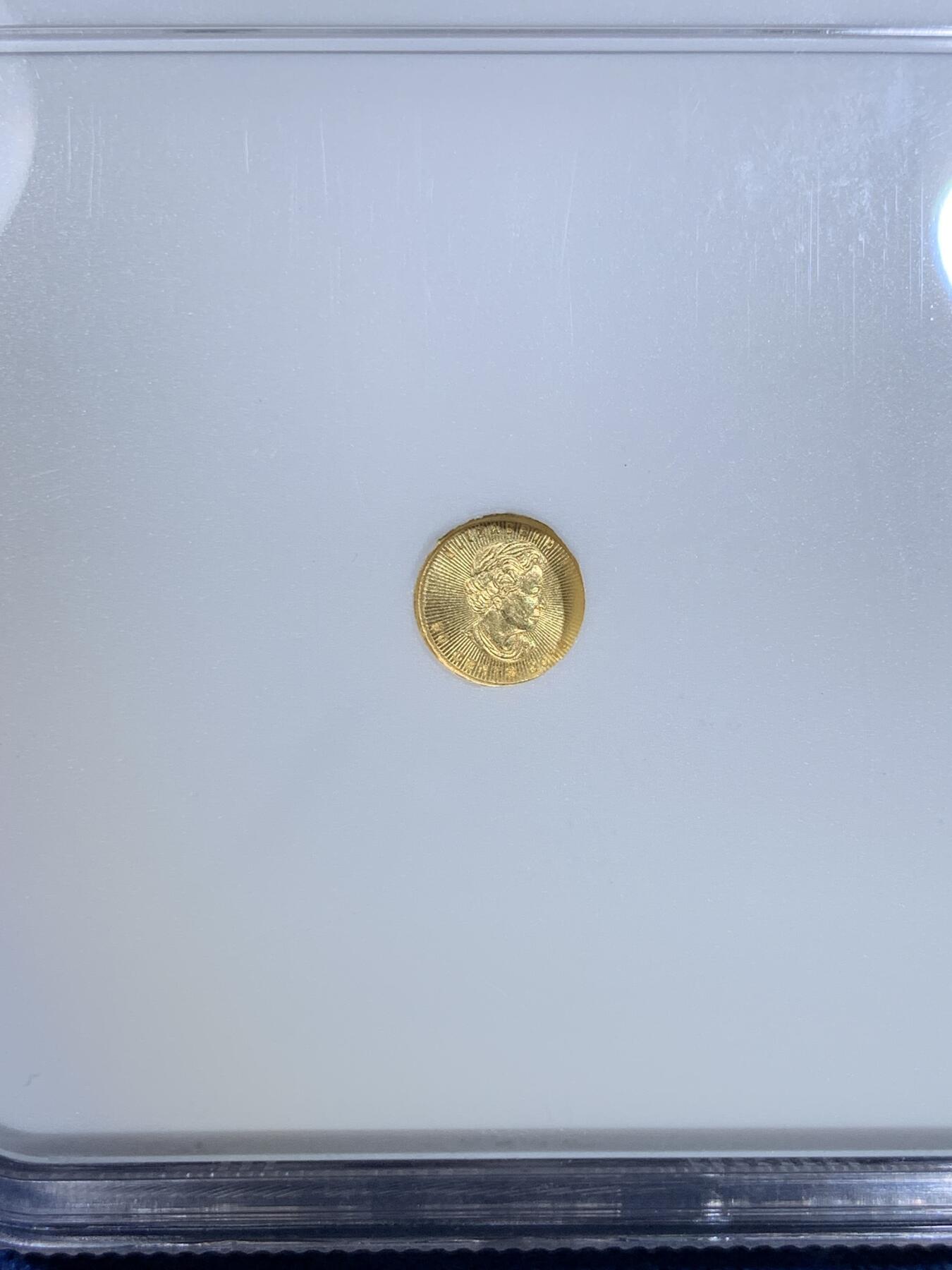 《竞宝斋》第299场- 周日，周一  2场连拍 （全场包邮） NGC MS70 加拿大2016年枫叶50分金币 1克9999金