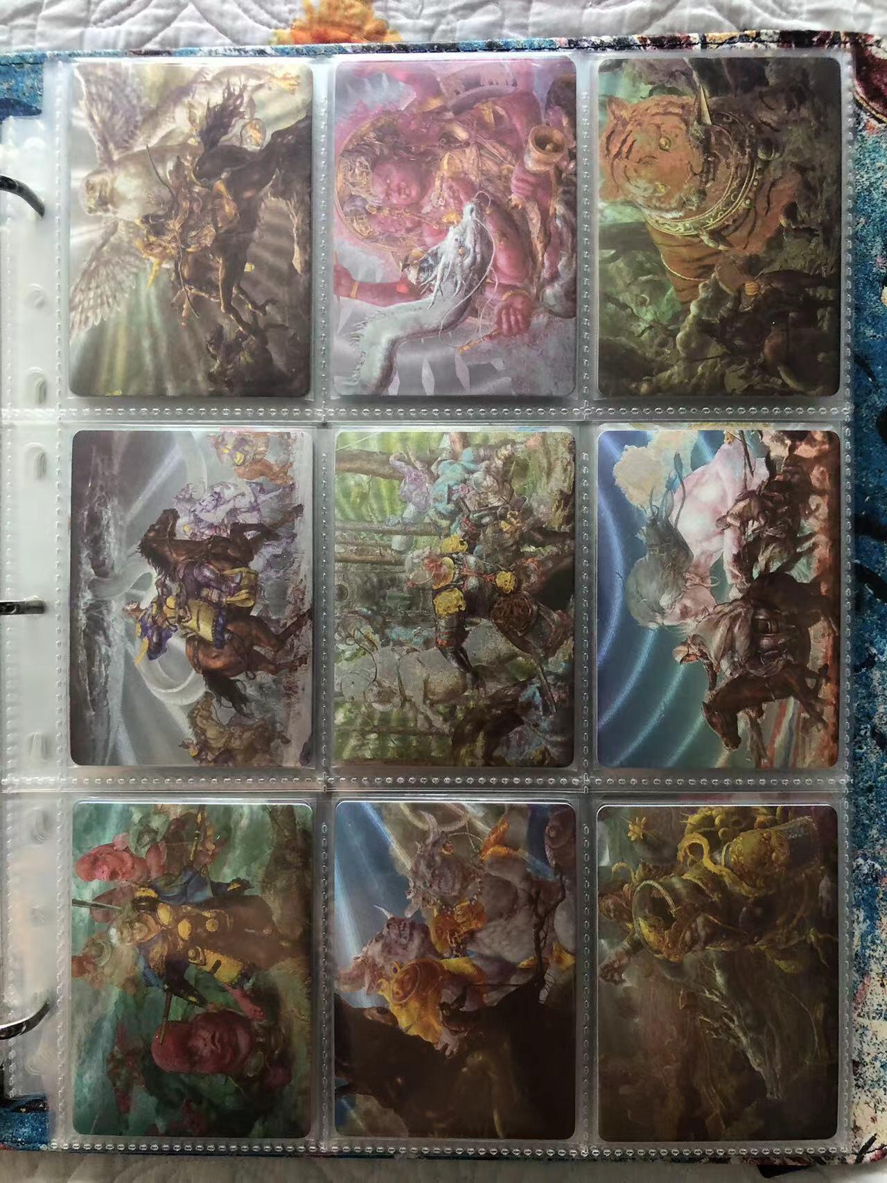 卡牌限时006专场 徐子晖，齐天+唐武士，众筹粗闪大卡，52全套，含镇墓兽贰卡，九宫拼图卡，卡头一张。