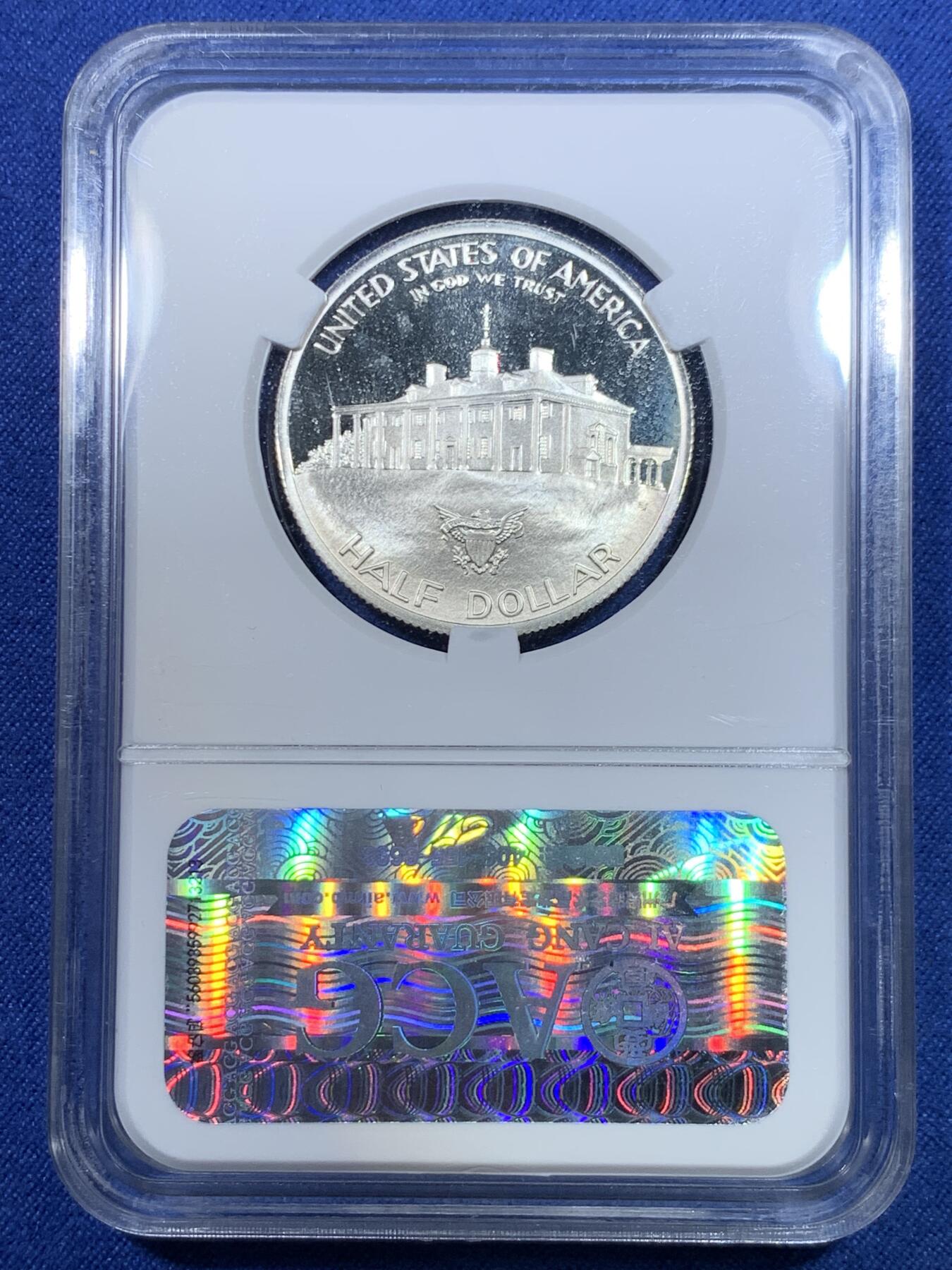 《竞宝斋》第299场- 周日，周一  2场连拍 （全场包邮） ACG PF68 1982年美国华盛顿诞辰250周年精质银币 绝美好品