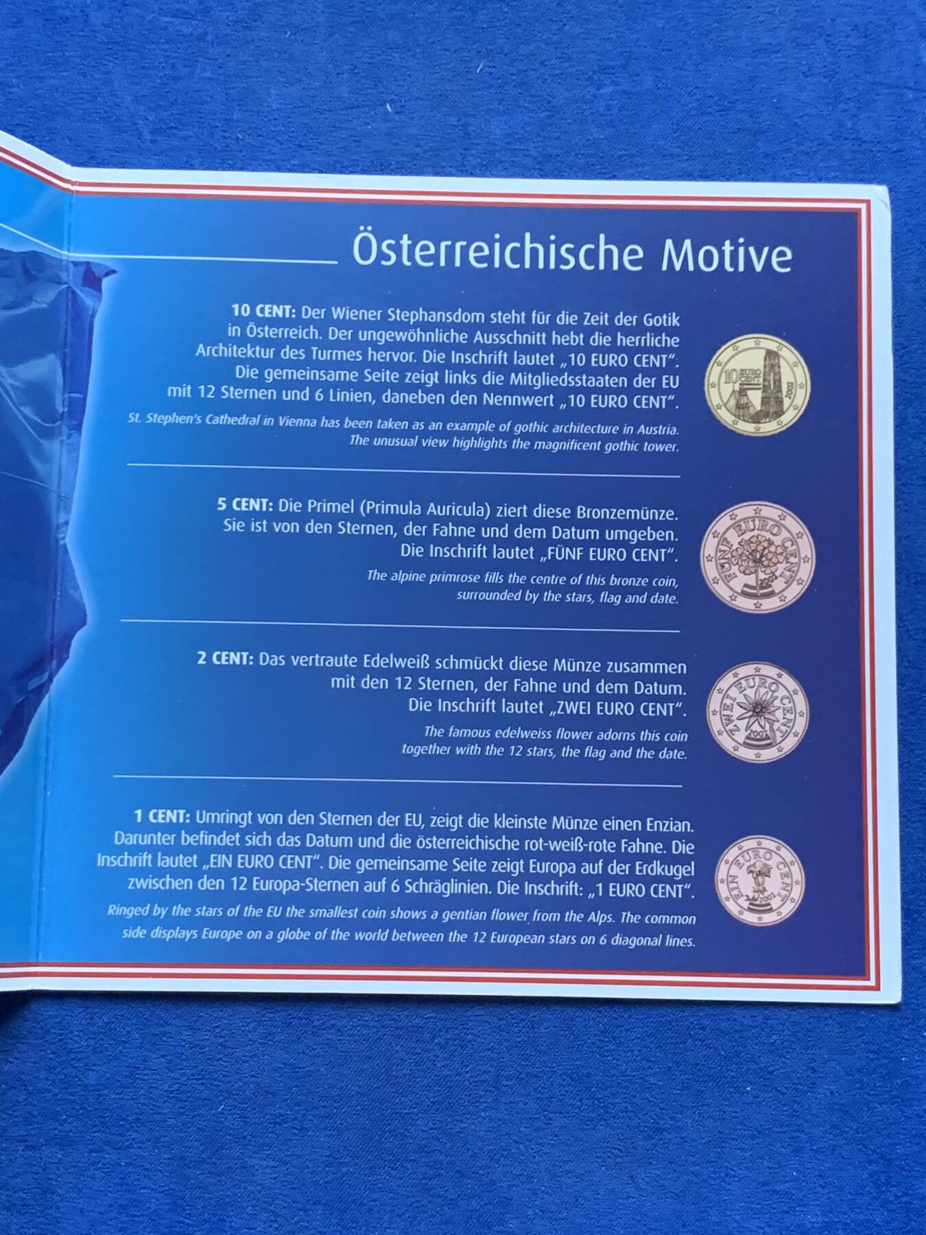 《竞宝斋》第299场- 周日，周一  2场连拍 （全场包邮） 2002年奥地利欧元套币