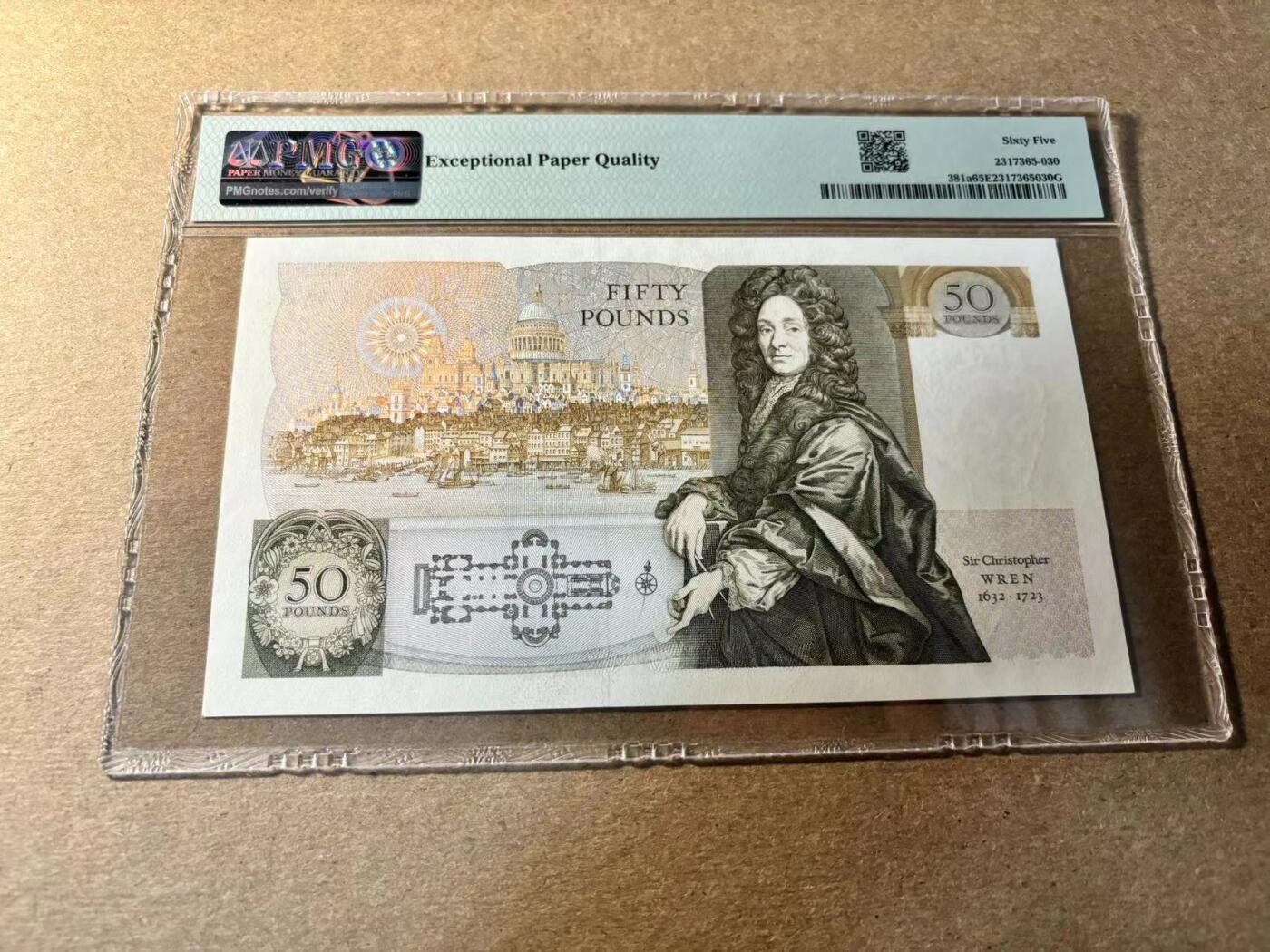 【Blue Auction】✨世界纸币精拍第530期【精】 【a版 无47】英国 D序列 1981-88年50镑 PMG65EPQ 