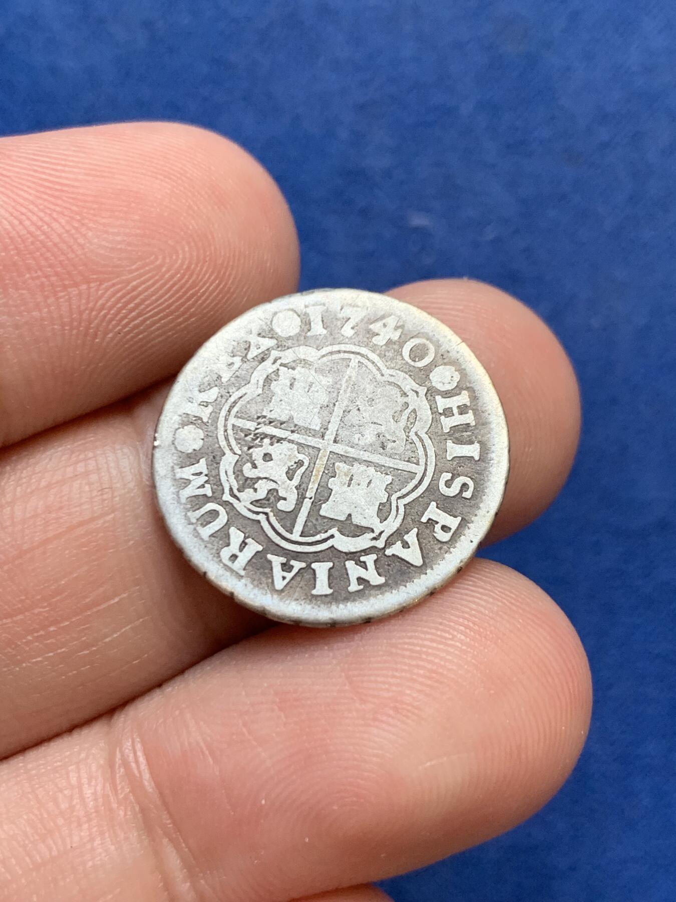 《竞宝斋》第299场- 周日，周一  2场连拍 （全场包邮） 1740年西班牙本土1瑞尔银币  少见