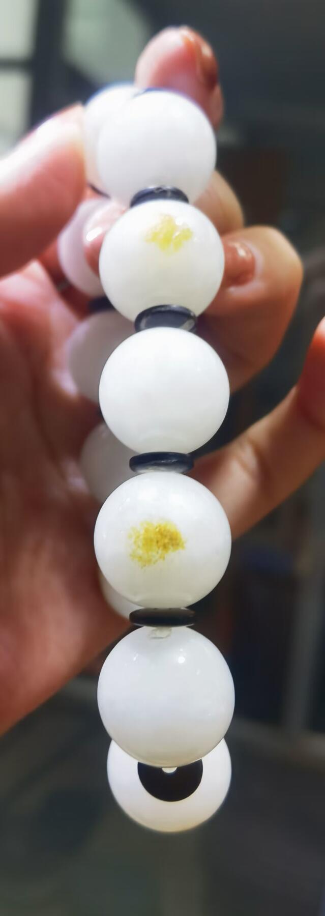 和田玉脂白级手串