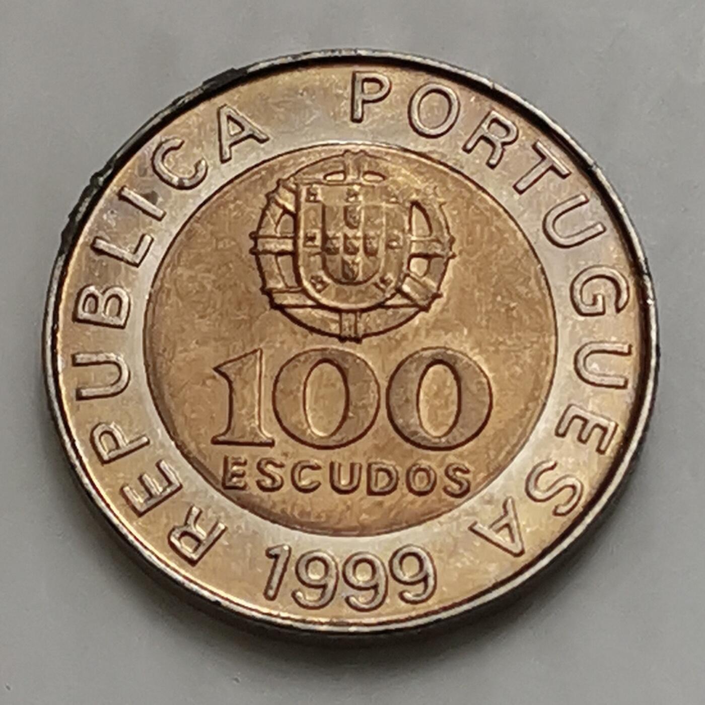 海外回流1元起拍小铺 各国钱币散币场 第15期 葡萄牙1999年100埃斯库多双色币