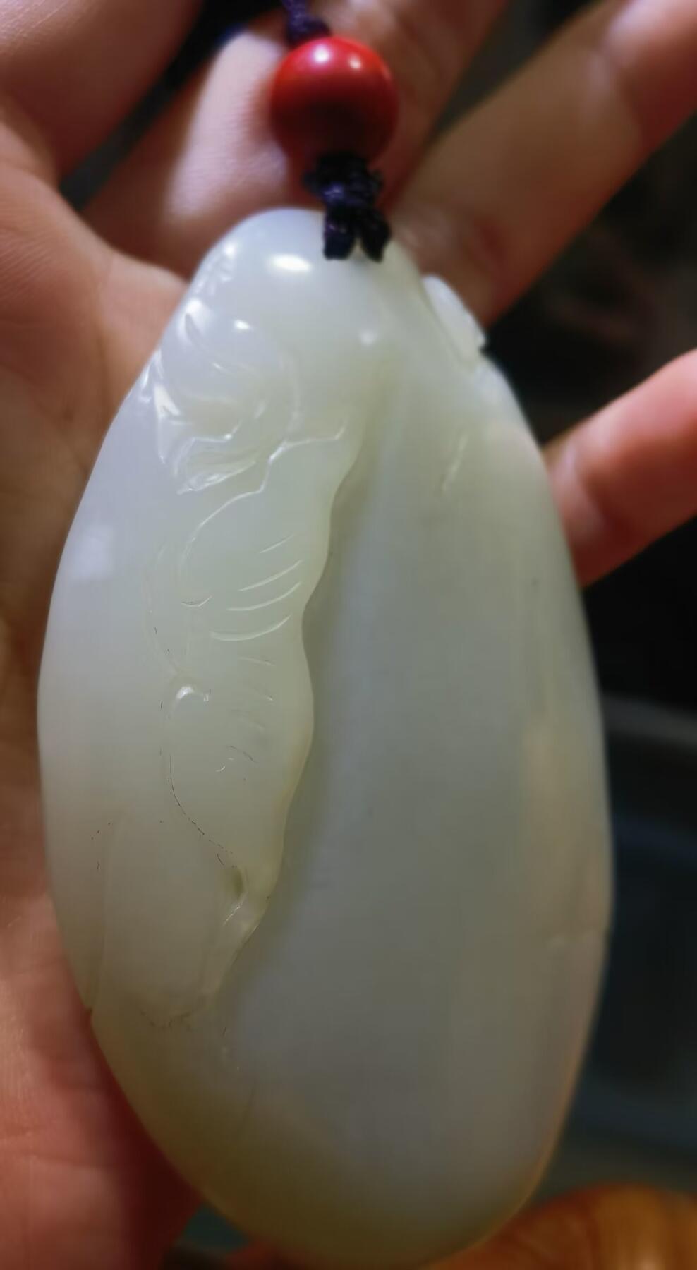 和田玉手把件钟馗散福