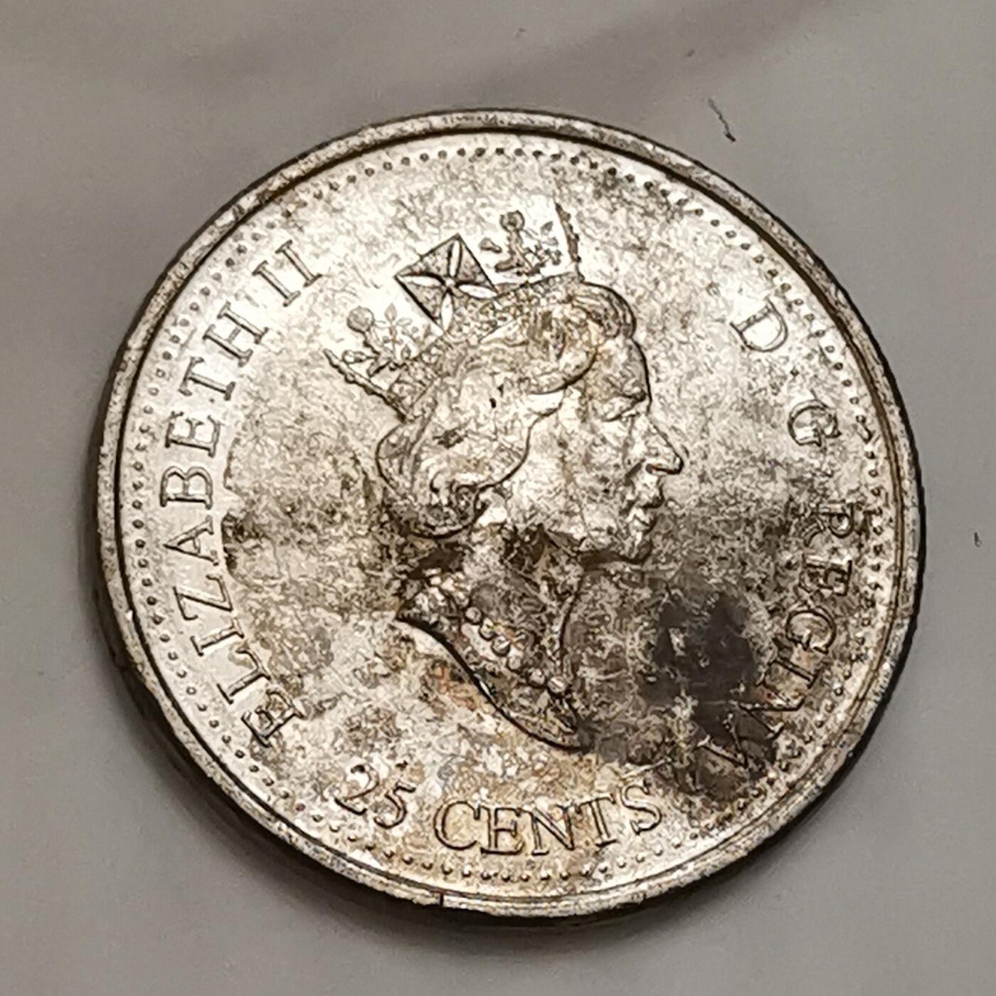 海外回流1元起拍小铺 各国钱币散币场 第15期 加拿大2000年25分纪念币