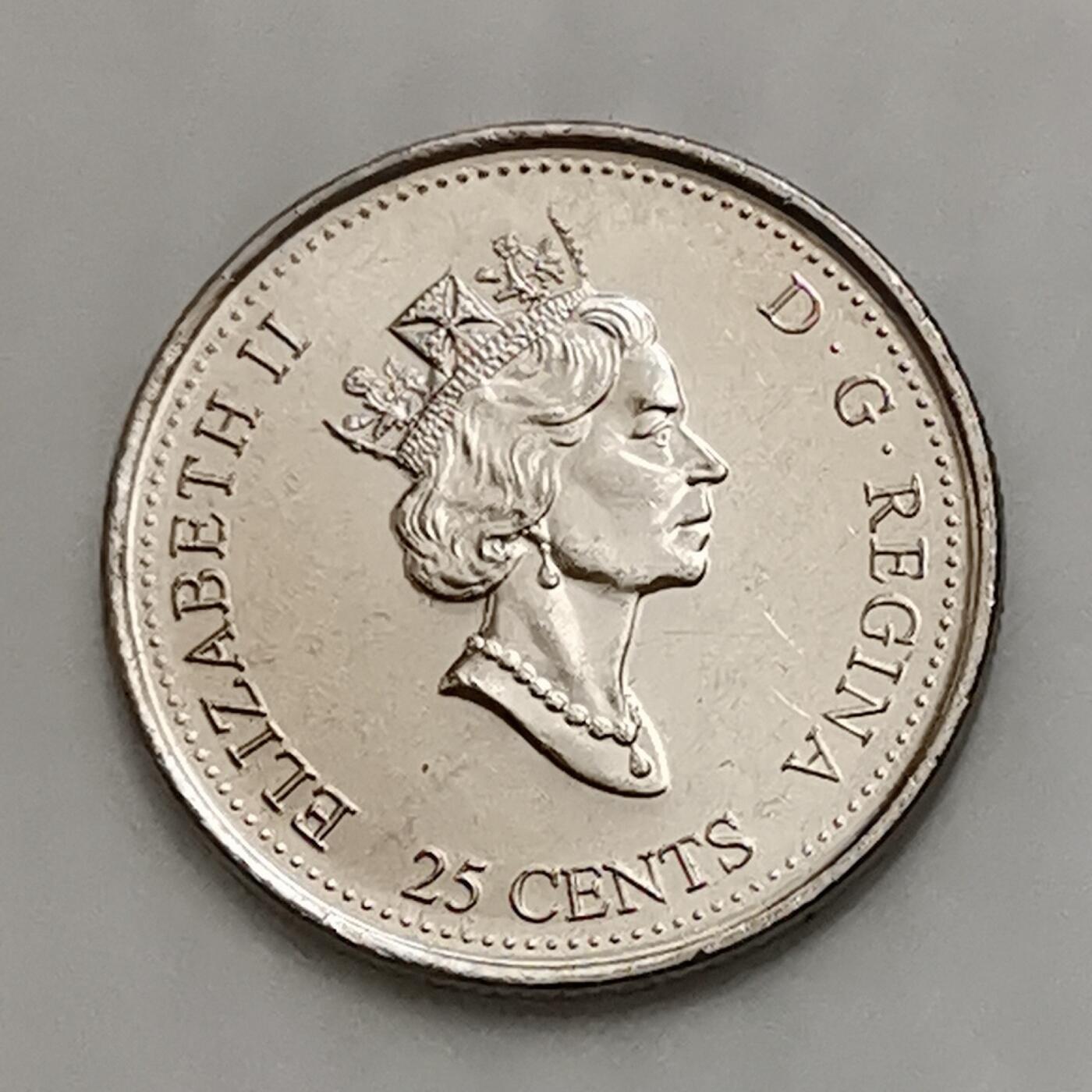 海外回流1元起拍小铺 各国钱币散币场 第15期 加拿大2000年25分纪念币