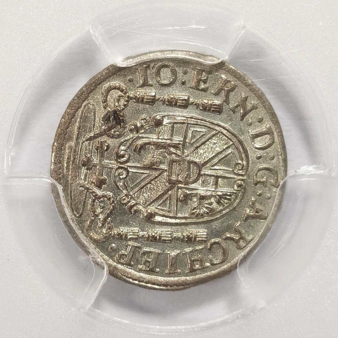 博洋堂“长夏未央”8月精品专场暨第089期（全场包邮） PCGS MS62 奥地利萨尔茨堡1698年1克鲁泽小银币，细节精美，仅有一枚更高分