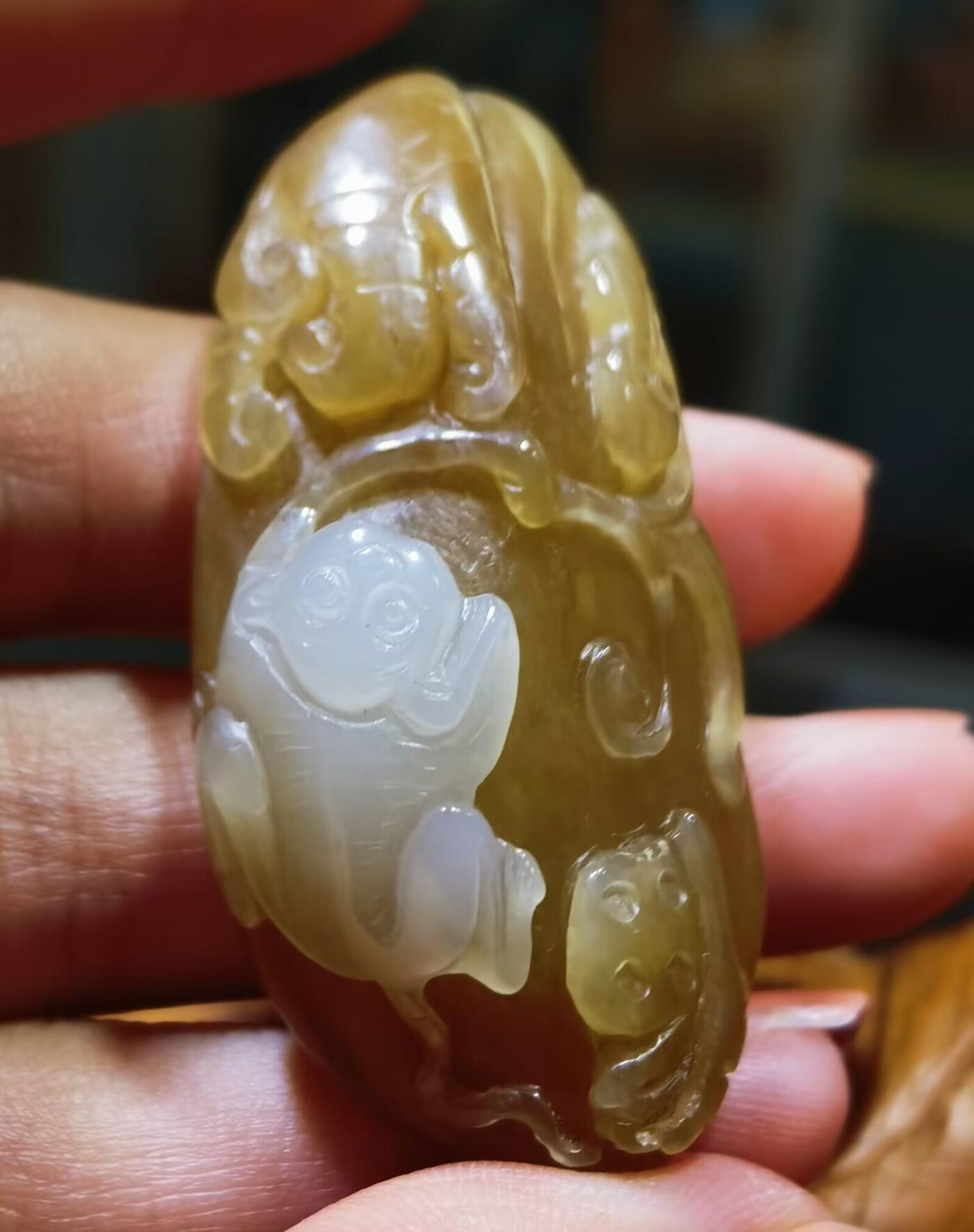新疆且末糖料灵猴献寿